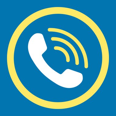 Telefon görüşmesi yuvarlak vektör simgesi