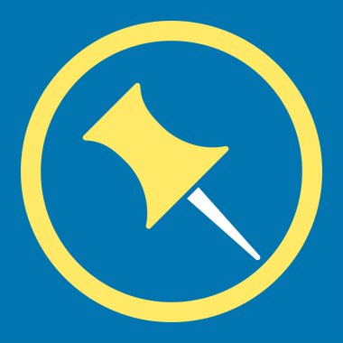 PIN yuvarlak vektör simgesi