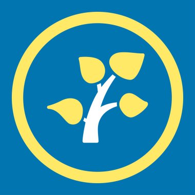 Bitki yuvarlak vektör simgesi