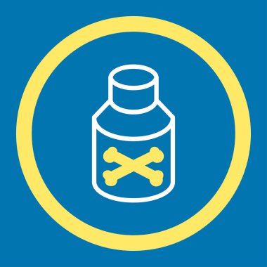 Zehir şişe yuvarlak vektör simgesi