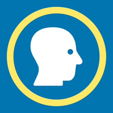 Sessiz kafa vektör simge yuvarlak