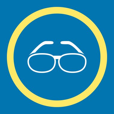 Gözlük yuvarlak vektör simgesi