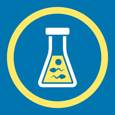 Sperm sıvı yuvarlak vektör simgesi