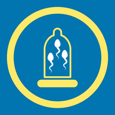 Sperm koruma yuvarlak vektör simgesi
