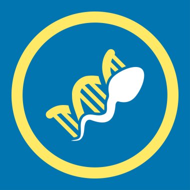 Sperm çoğaltma yuvarlak vektör simgesi