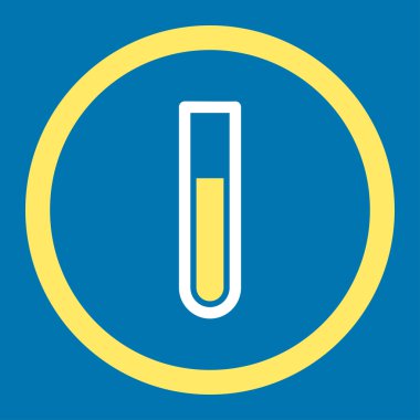 Test tüpü yuvarlak vektör simgesi