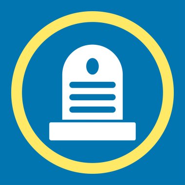 Mezar taşı yuvarlak vektör simgesi