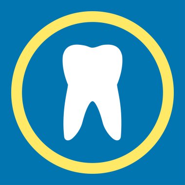 Diş yuvarlak vektör simgesi