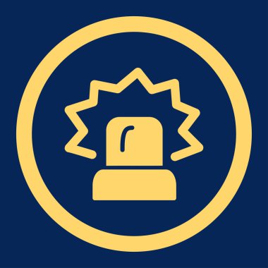 Alarm yuvarlak vektör simgesi