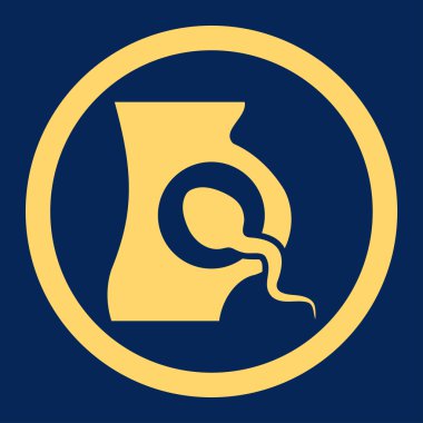 Suni tohumlama yuvarlak vektör simgesi