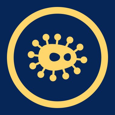 Bacilla yuvarlak vektör simgesi