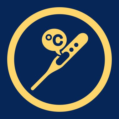 Celsius sıcaklık yuvarlak vektör simgesi