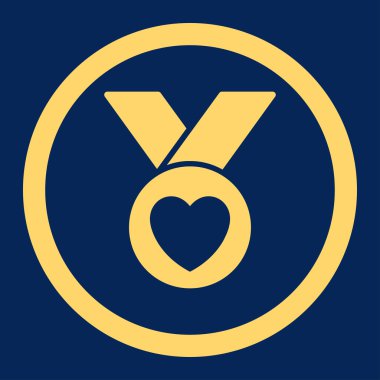 Sadaka madalya yuvarlak vektör simgesi