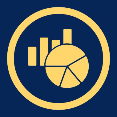 Grafikler yuvarlak vektör simgesi