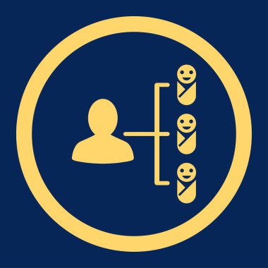 Çocuk Linkler yuvarlak vektör simgesi