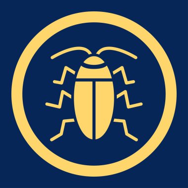 Hamam böceği yuvarlak vektör simgesi