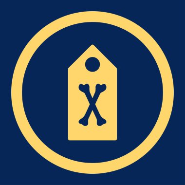 Ölü işaret yuvarlak vektör simgesi