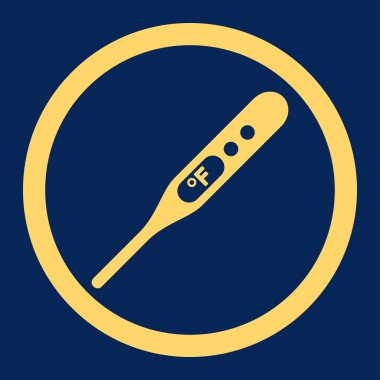 Fahrenheit termometre yuvarlak vektör simgesi