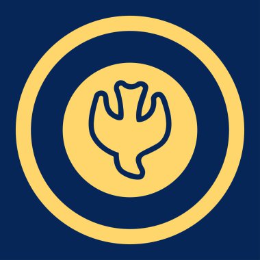 Düşen ruh yuvarlak vektör simgesi