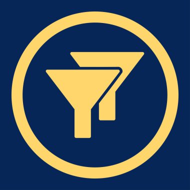 Filtreleri yuvarlak vektör simgesi