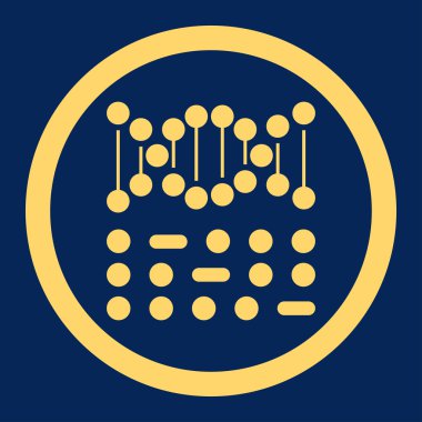 Genetik kod yuvarlak vektör simgesi