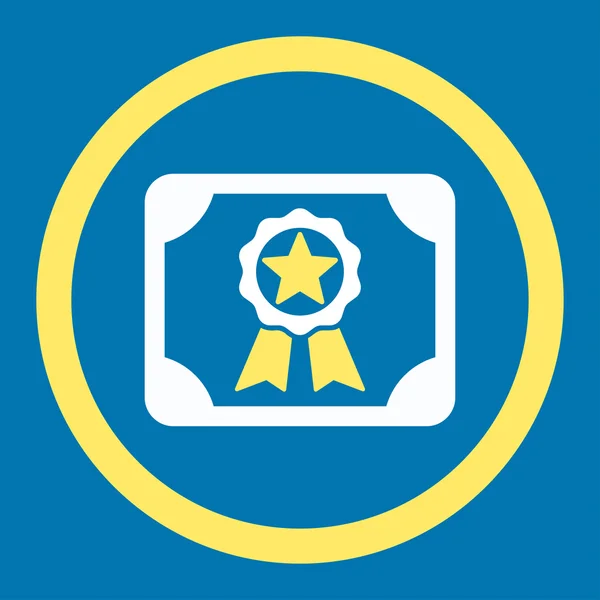 Award Diploma Rounded Vector Icon — Stock Vector