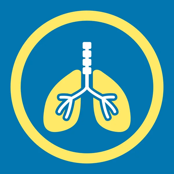 Afgeronde Vector systeempictogram ademen — Stockvector