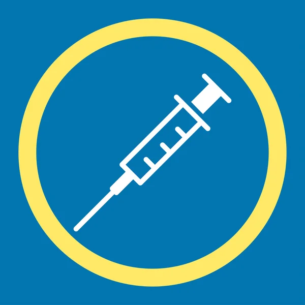 Empty Syringe Rounded Vector Icon — Stock Vector