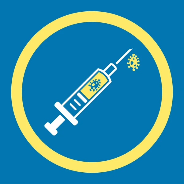 Icône vectorielle arrondie par injection d'infection — Image vectorielle