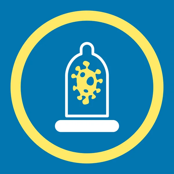 Ícone de vetor arredondado de proteção de infecção —  Vetores de Stock