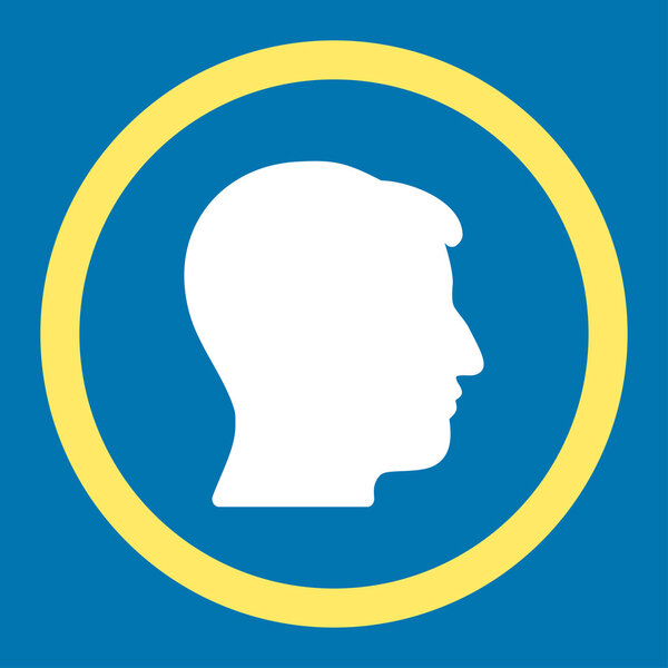 Man Head Rounded Vector Icon