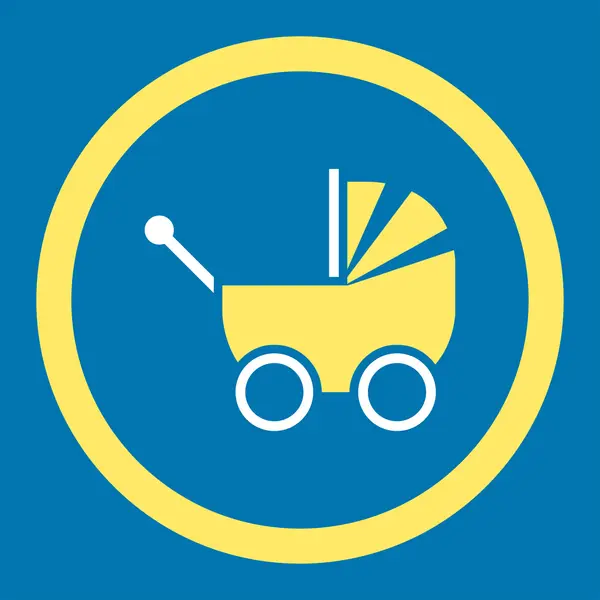婴儿车圆的矢量图标 — 图库矢量图片