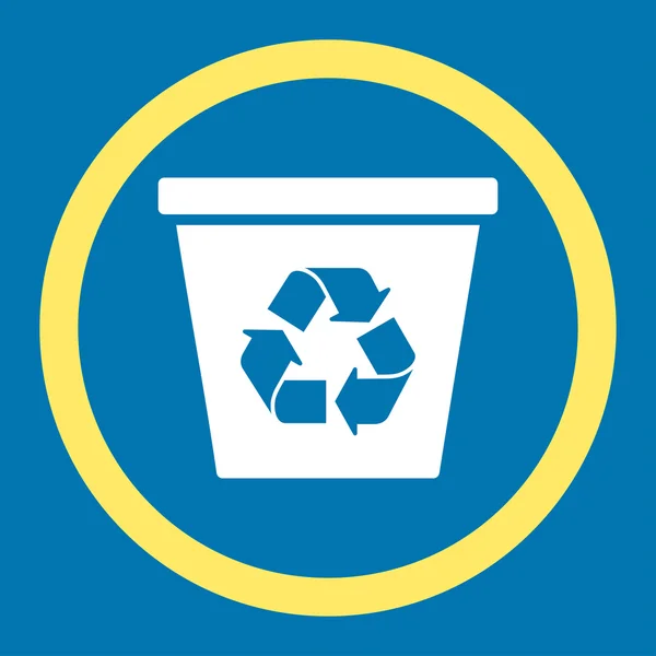 Recycle Bin Rounded Vector Icon — Stock Vector