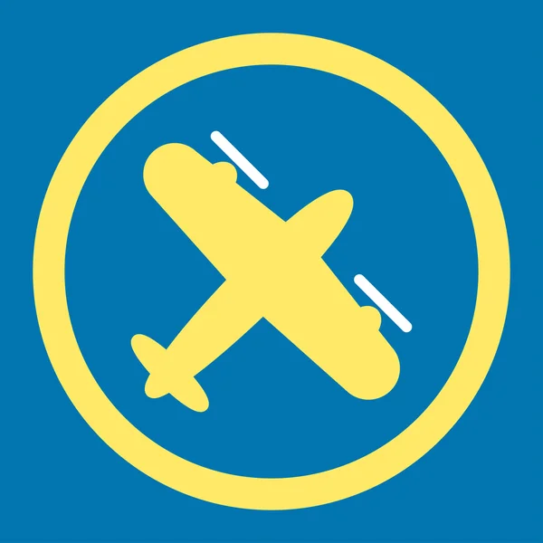 Schraube Flugzeug abgerundete Vektor-Symbol — Stockvektor