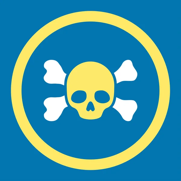 Skull And Bones afgeronde Vector Icon — Stockvector