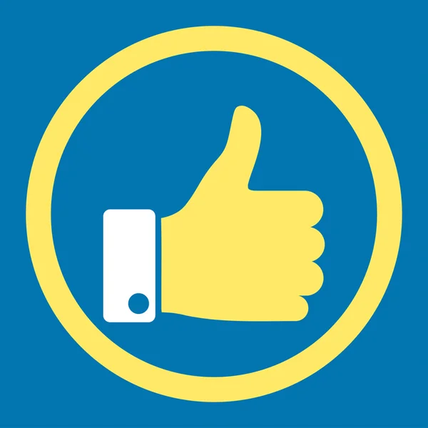 Thumb Up Rounded Vector Icon — Stock Vector