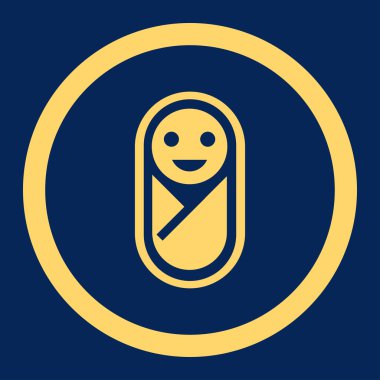 Bebek yuvarlak vektör simgesi