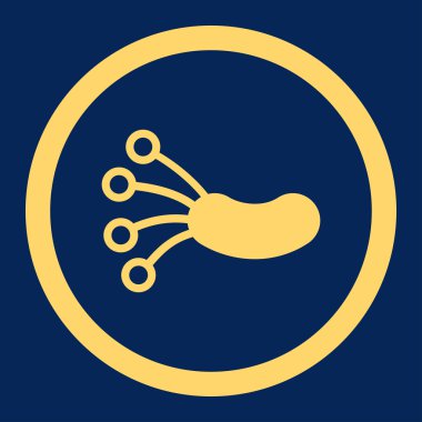 Enfeksiyon mikrop yuvarlak vektör simgesi