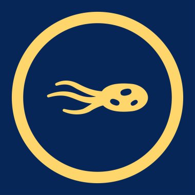 Mikroorganizma yuvarlak vektör simge rahatsız