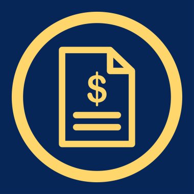 Fatura yuvarlak vektör simgesi