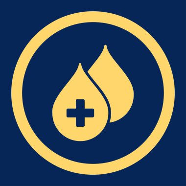 Tıbbi damla yuvarlak vektör simgesi