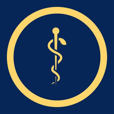 Tıbbi iğne yuvarlak vektör simgesi