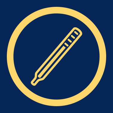 Tıbbi termometre yuvarlak vektör simgesi