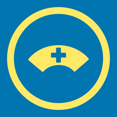 Tıbbi güneşlik yuvarlak vektör simgesi