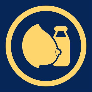 Anne sütü yuvarlak vektör simgesi