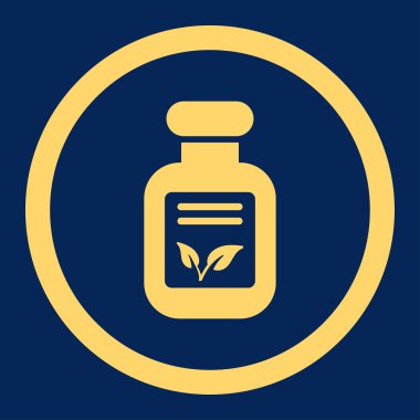 Doğal ilaçlar yuvarlak vektör simgesi