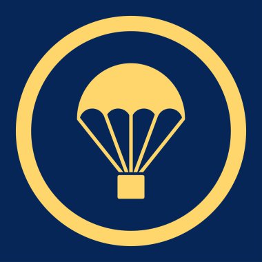 Paraşüt yuvarlak vektör simgesi