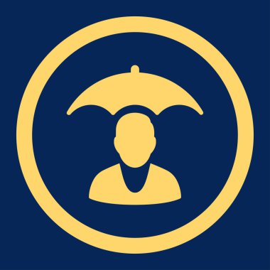 Hasta güvenliği yuvarlak vektör simgesi