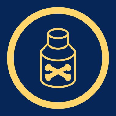 Zehir şişe yuvarlak vektör simgesi