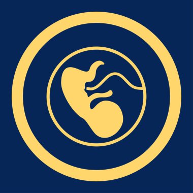 Gebelik yuvarlak vektör simgesi